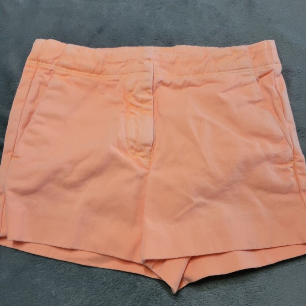 Crewcuts Shorts Girl Size 7 Washed Orange Frankie Cotton Shortie Comfort Bottom